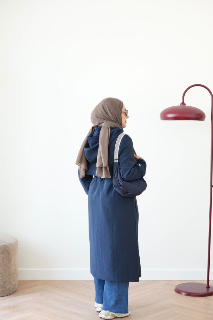 HENNA TRENÇKOT LACİVERT