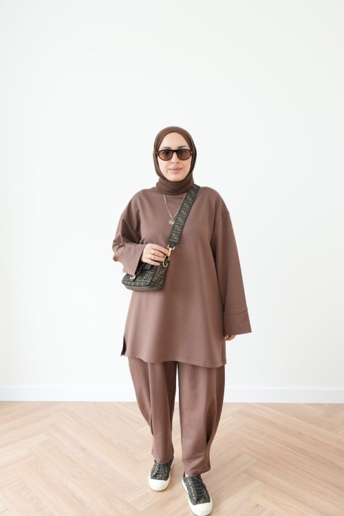 MİREV TAKIM  KAHVERENGİ